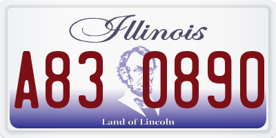 IL license plate A830890