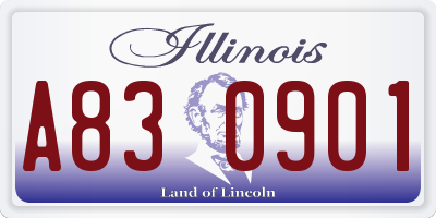 IL license plate A830901