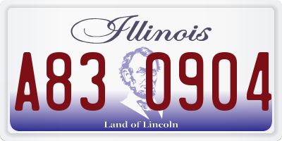 IL license plate A830904