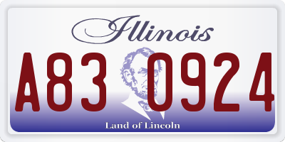 IL license plate A830924