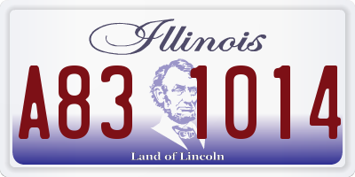IL license plate A831014