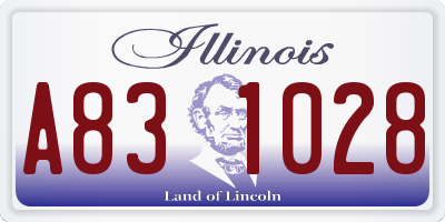 IL license plate A831028