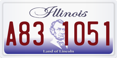 IL license plate A831051