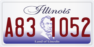 IL license plate A831052