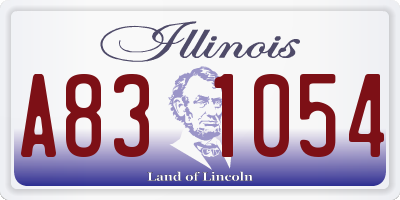 IL license plate A831054