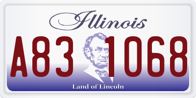 IL license plate A831068