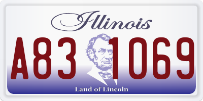 IL license plate A831069