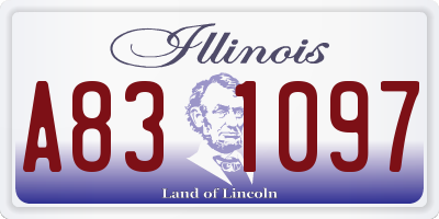 IL license plate A831097