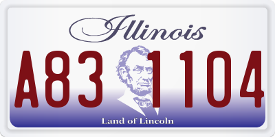 IL license plate A831104