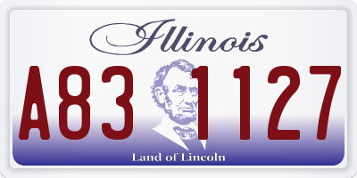 IL license plate A831127