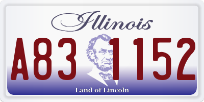 IL license plate A831152