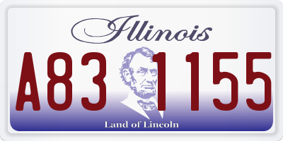 IL license plate A831155