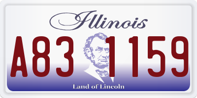 IL license plate A831159