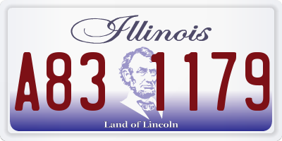 IL license plate A831179