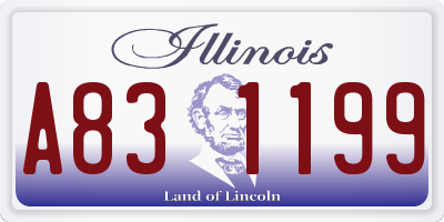 IL license plate A831199