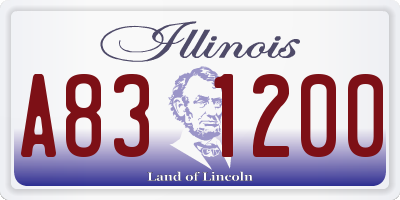 IL license plate A831200