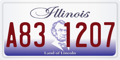 IL license plate A831207