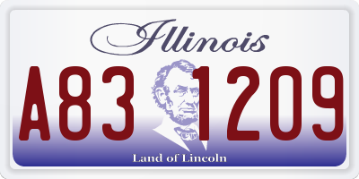 IL license plate A831209