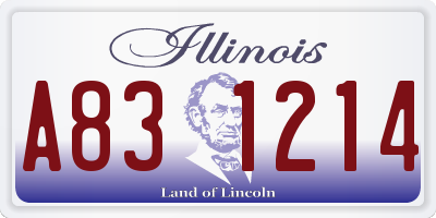 IL license plate A831214