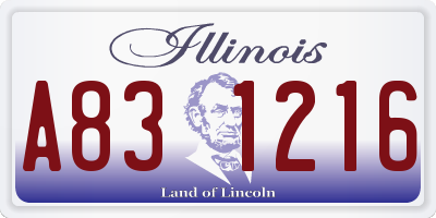 IL license plate A831216