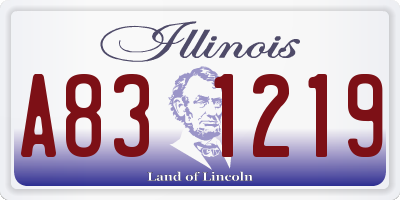 IL license plate A831219