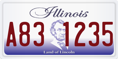 IL license plate A831235