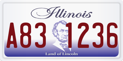 IL license plate A831236
