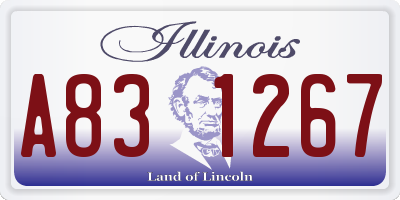 IL license plate A831267