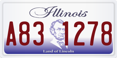 IL license plate A831278