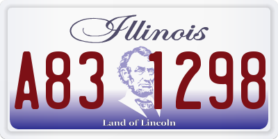 IL license plate A831298