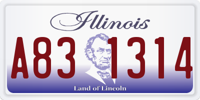 IL license plate A831314