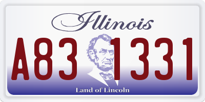 IL license plate A831331