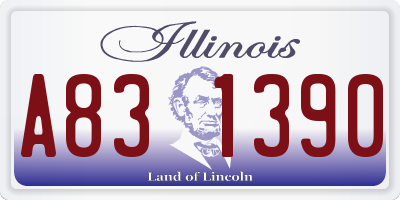 IL license plate A831390