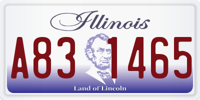 IL license plate A831465