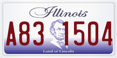 IL license plate A831504