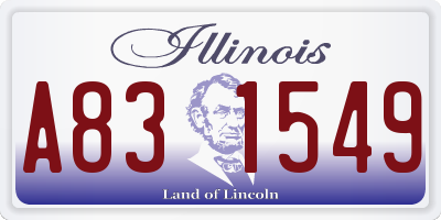IL license plate A831549