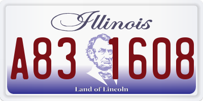 IL license plate A831608