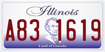IL license plate A831619