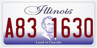 IL license plate A831630