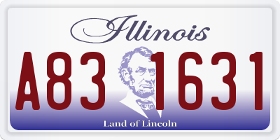 IL license plate A831631
