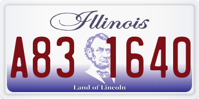 IL license plate A831640