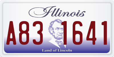 IL license plate A831641