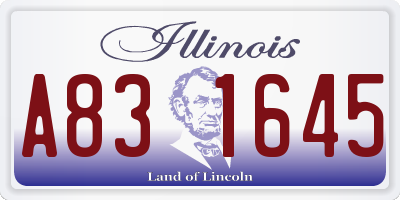 IL license plate A831645