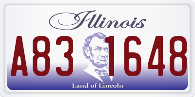 IL license plate A831648