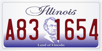 IL license plate A831654
