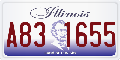 IL license plate A831655