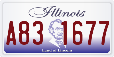 IL license plate A831677