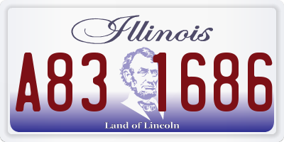 IL license plate A831686