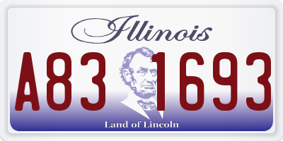 IL license plate A831693