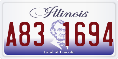 IL license plate A831694